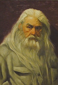 old man painting by Lou Marchetti